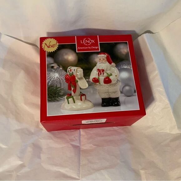 LENOX COUNTDOWN 'TILL CHRISTMAS SALT & PEPPER SET - NEW IN BOX A11 - Picture 1 of 4